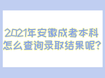 安徽成考本科怎么查詢錄取結(jié)果