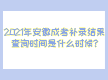 安徽阜陽成考補錄結果查詢時間