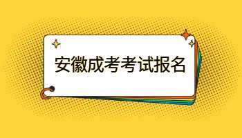 安徽成考考試報名
